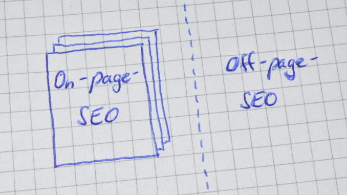 "On-page SEO" und "Off-page SEO" - zwei wichtige Bereiche der Suchmaschinen-Optimierung !